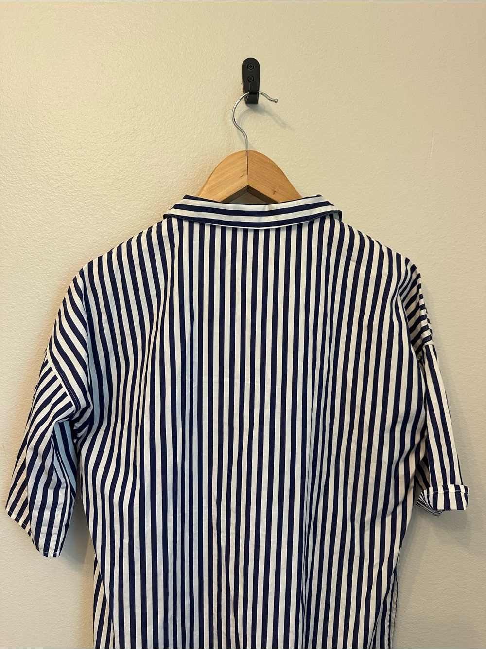 KULE The Izzy Navy & White Striped Short-Sleeve Shirt Dress - Picture 9 of 9